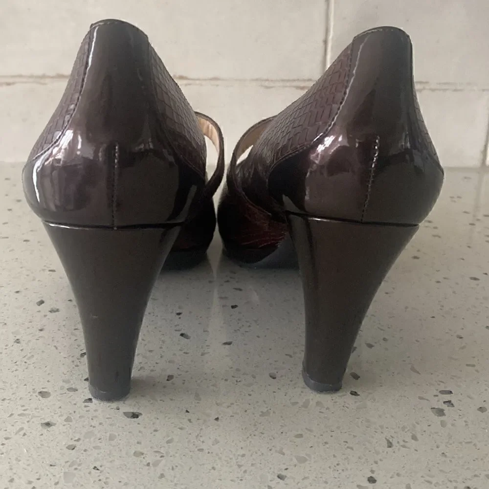 Alex Marie Reagan Women’s Woodberry Mary Jane Peep Toe Heels Pumps Size 8.5M